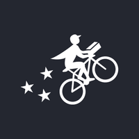 Postmates logo - $100 delivery fee credit referral program